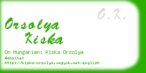 orsolya kiska business card